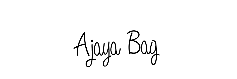You should practise on your own different ways (Angelique-Rose-font-FFP) to write your name (Ajaya Bag) in signature. don't let someone else do it for you. Ajaya Bag signature style 5 images and pictures png