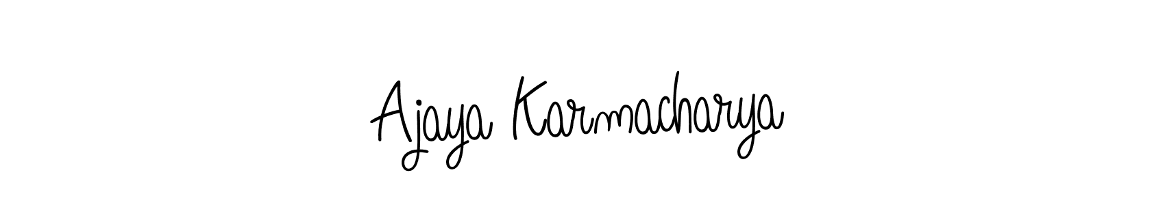 Similarly Angelique-Rose-font-FFP is the best handwritten signature design. Signature creator online .You can use it as an online autograph creator for name Ajaya Karmacharya. Ajaya Karmacharya signature style 5 images and pictures png