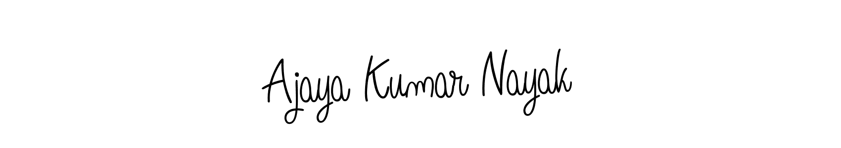 You should practise on your own different ways (Angelique-Rose-font-FFP) to write your name (Ajaya Kumar Nayak) in signature. don't let someone else do it for you. Ajaya Kumar Nayak signature style 5 images and pictures png
