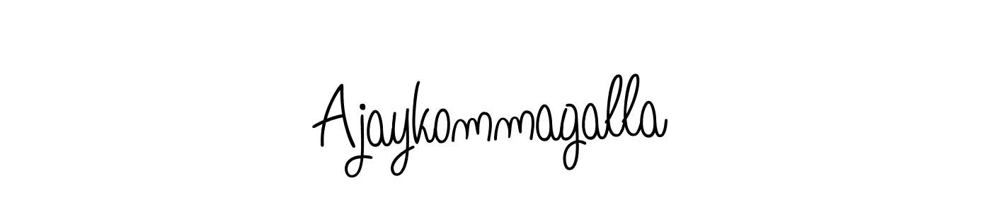 Make a beautiful signature design for name Ajaykommagalla. With this signature (Angelique-Rose-font-FFP) style, you can create a handwritten signature for free. Ajaykommagalla signature style 5 images and pictures png