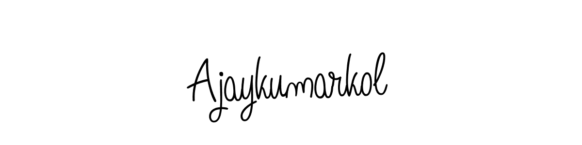 How to make Ajaykumarkol signature? Angelique-Rose-font-FFP is a professional autograph style. Create handwritten signature for Ajaykumarkol name. Ajaykumarkol signature style 5 images and pictures png