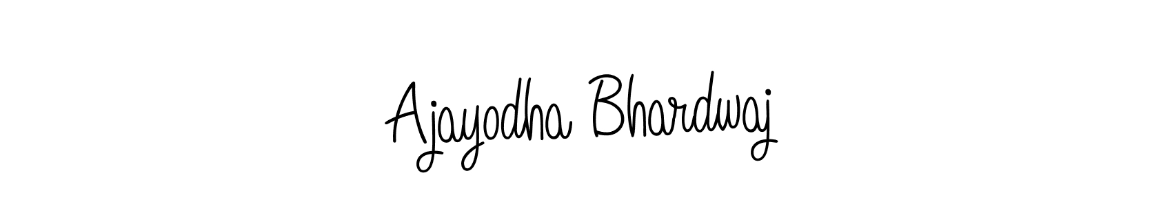 if you are searching for the best signature style for your name Ajayodha Bhardwaj. so please give up your signature search. here we have designed multiple signature styles  using Angelique-Rose-font-FFP. Ajayodha Bhardwaj signature style 5 images and pictures png