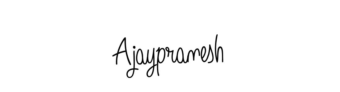 You should practise on your own different ways (Angelique-Rose-font-FFP) to write your name (Ajaypranesh) in signature. don't let someone else do it for you. Ajaypranesh signature style 5 images and pictures png