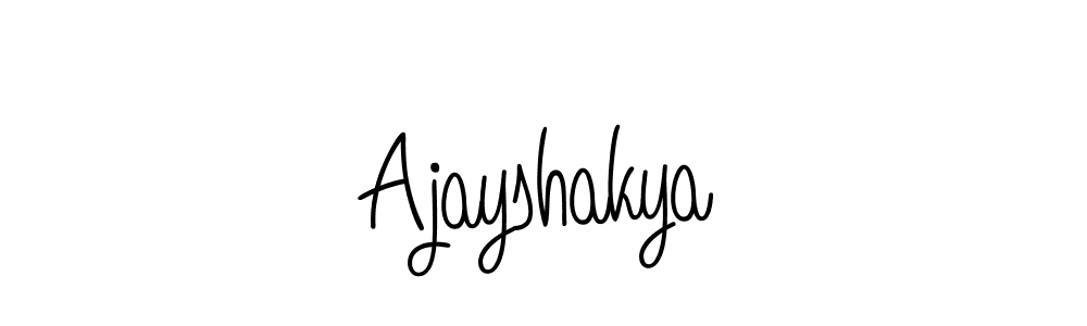 Design your own signature with our free online signature maker. With this signature software, you can create a handwritten (Angelique-Rose-font-FFP) signature for name Ajayshakya. Ajayshakya signature style 5 images and pictures png