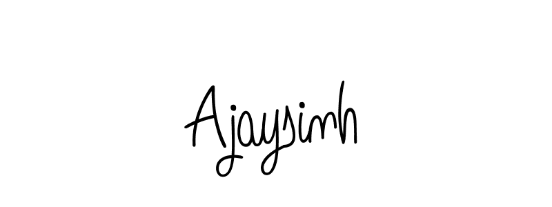 Use a signature maker to create a handwritten signature online. With this signature software, you can design (Angelique-Rose-font-FFP) your own signature for name Ajaysinh. Ajaysinh signature style 5 images and pictures png