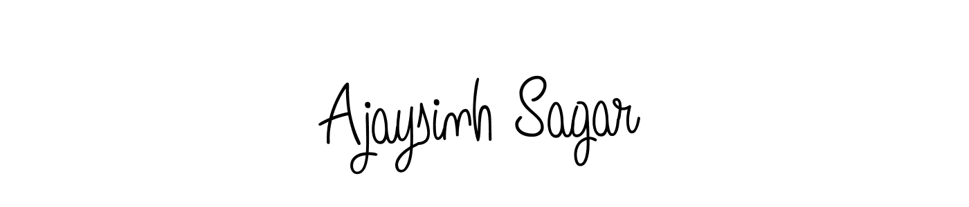 Use a signature maker to create a handwritten signature online. With this signature software, you can design (Angelique-Rose-font-FFP) your own signature for name Ajaysinh Sagar. Ajaysinh Sagar signature style 5 images and pictures png