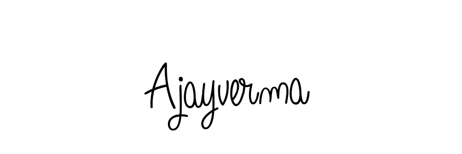 Use a signature maker to create a handwritten signature online. With this signature software, you can design (Angelique-Rose-font-FFP) your own signature for name Ajayverma. Ajayverma signature style 5 images and pictures png