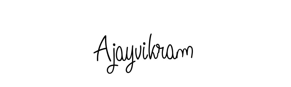 You should practise on your own different ways (Angelique-Rose-font-FFP) to write your name (Ajayvikram) in signature. don't let someone else do it for you. Ajayvikram signature style 5 images and pictures png