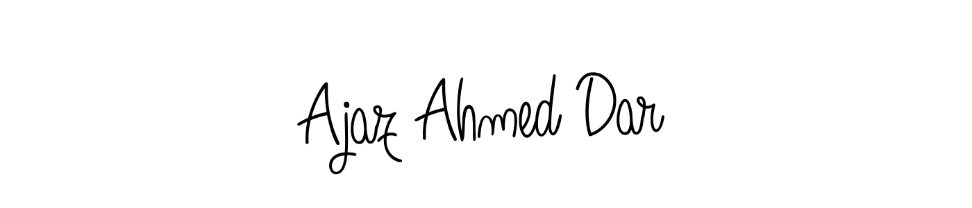 Make a beautiful signature design for name Ajaz Ahmed Dar. With this signature (Angelique-Rose-font-FFP) style, you can create a handwritten signature for free. Ajaz Ahmed Dar signature style 5 images and pictures png