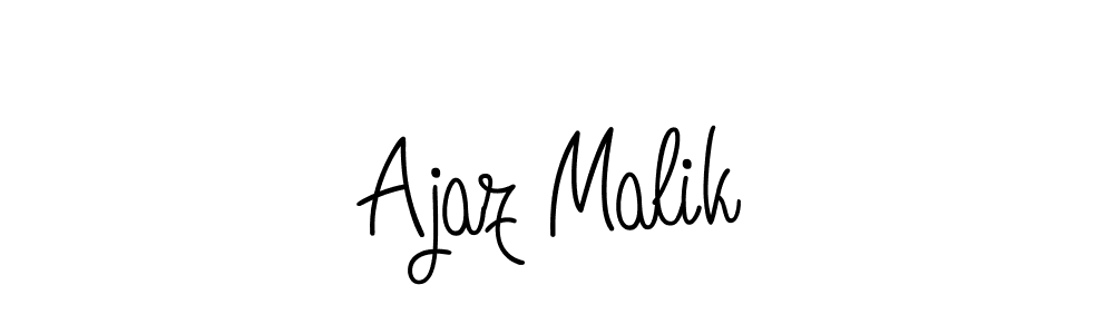 How to make Ajaz Malik name signature. Use Angelique-Rose-font-FFP style for creating short signs online. This is the latest handwritten sign. Ajaz Malik signature style 5 images and pictures png