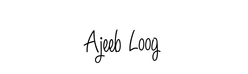 Also we have Ajeeb Loog name is the best signature style. Create professional handwritten signature collection using Angelique-Rose-font-FFP autograph style. Ajeeb Loog signature style 5 images and pictures png