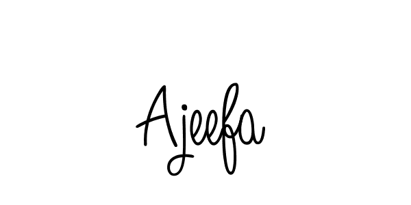 You should practise on your own different ways (Angelique-Rose-font-FFP) to write your name (Ajeefa) in signature. don't let someone else do it for you. Ajeefa signature style 5 images and pictures png