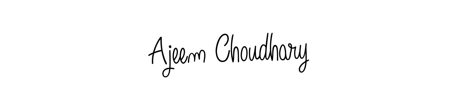 This is the best signature style for the Ajeem Choudhary name. Also you like these signature font (Angelique-Rose-font-FFP). Mix name signature. Ajeem Choudhary signature style 5 images and pictures png