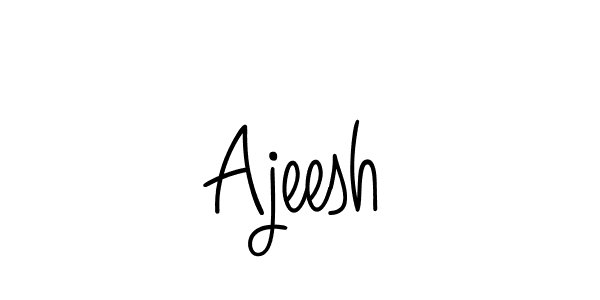 How to make Ajeesh name signature. Use Angelique-Rose-font-FFP style for creating short signs online. This is the latest handwritten sign. Ajeesh signature style 5 images and pictures png