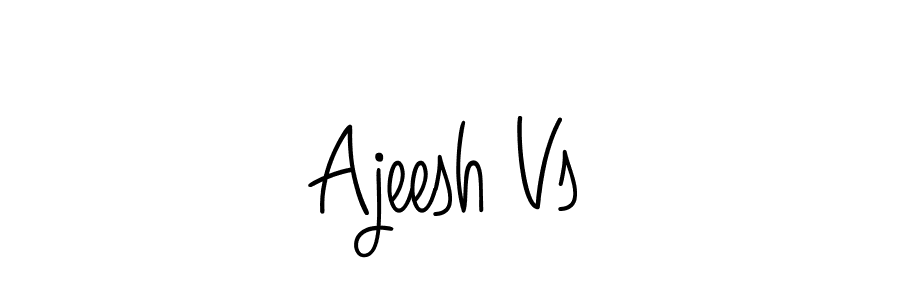 How to make Ajeesh Vs name signature. Use Angelique-Rose-font-FFP style for creating short signs online. This is the latest handwritten sign. Ajeesh Vs signature style 5 images and pictures png