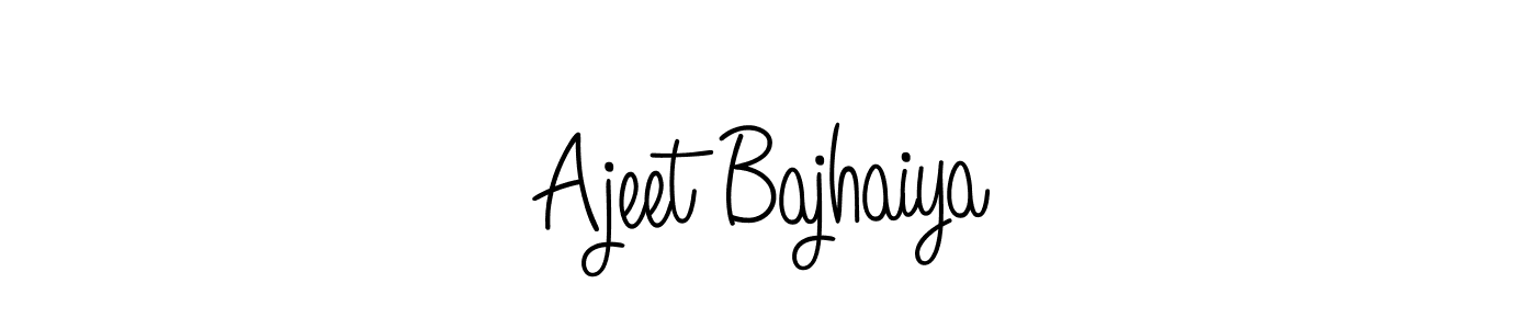 Make a beautiful signature design for name Ajeet Bajhaiya. With this signature (Angelique-Rose-font-FFP) style, you can create a handwritten signature for free. Ajeet Bajhaiya signature style 5 images and pictures png