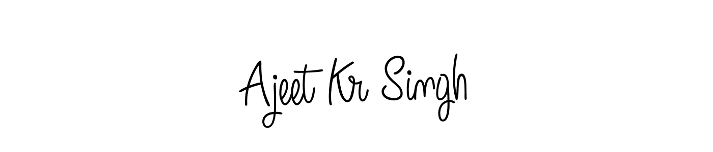 Make a beautiful signature design for name Ajeet Kr Singh. With this signature (Angelique-Rose-font-FFP) style, you can create a handwritten signature for free. Ajeet Kr Singh signature style 5 images and pictures png