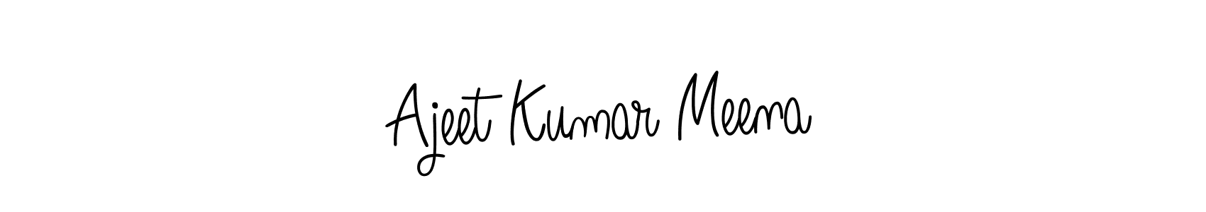 Create a beautiful signature design for name Ajeet Kumar Meena. With this signature (Angelique-Rose-font-FFP) fonts, you can make a handwritten signature for free. Ajeet Kumar Meena signature style 5 images and pictures png