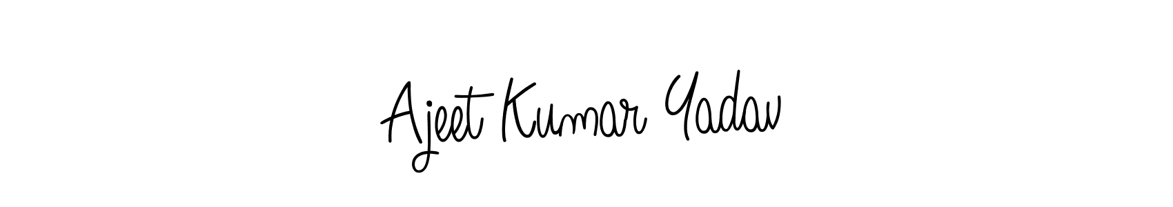 Design your own signature with our free online signature maker. With this signature software, you can create a handwritten (Angelique-Rose-font-FFP) signature for name Ajeet Kumar Yadav. Ajeet Kumar Yadav signature style 5 images and pictures png