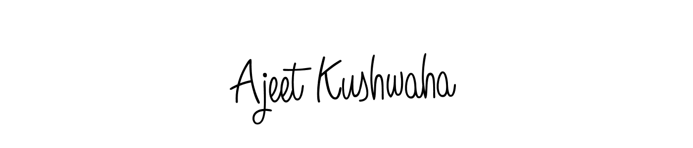 Make a beautiful signature design for name Ajeet Kushwaha. With this signature (Angelique-Rose-font-FFP) style, you can create a handwritten signature for free. Ajeet Kushwaha signature style 5 images and pictures png