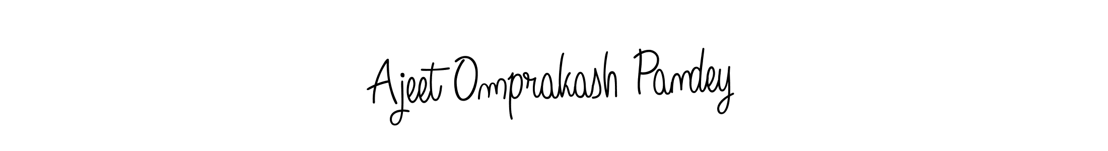 Design your own signature with our free online signature maker. With this signature software, you can create a handwritten (Angelique-Rose-font-FFP) signature for name Ajeet Omprakash Pandey. Ajeet Omprakash Pandey signature style 5 images and pictures png