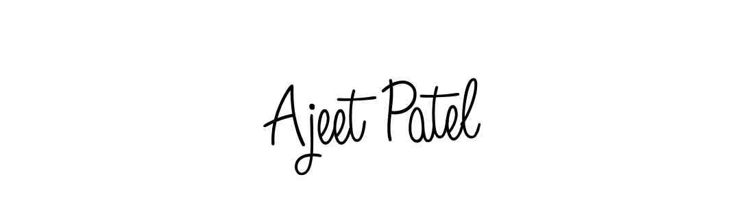 You should practise on your own different ways (Angelique-Rose-font-FFP) to write your name (Ajeet Patel) in signature. don't let someone else do it for you. Ajeet Patel signature style 5 images and pictures png