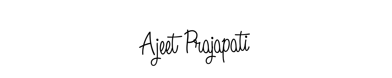 Angelique-Rose-font-FFP is a professional signature style that is perfect for those who want to add a touch of class to their signature. It is also a great choice for those who want to make their signature more unique. Get Ajeet Prajapati name to fancy signature for free. Ajeet Prajapati signature style 5 images and pictures png
