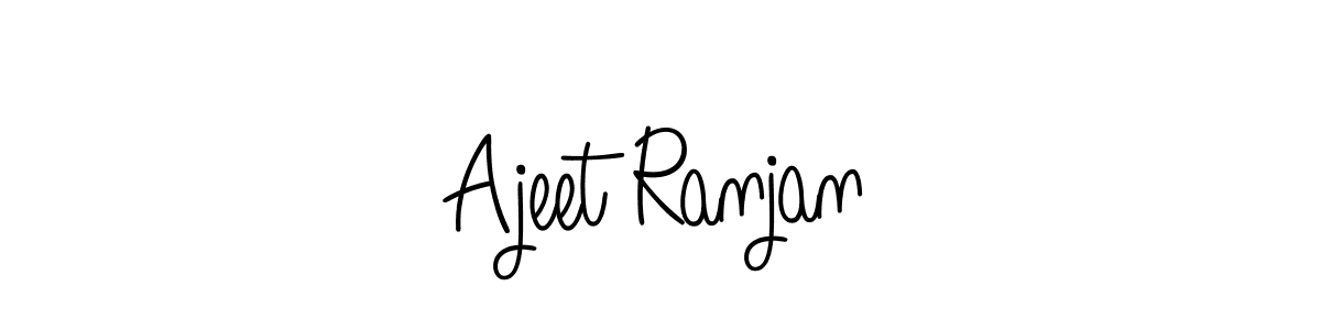 How to make Ajeet Ranjan name signature. Use Angelique-Rose-font-FFP style for creating short signs online. This is the latest handwritten sign. Ajeet Ranjan signature style 5 images and pictures png