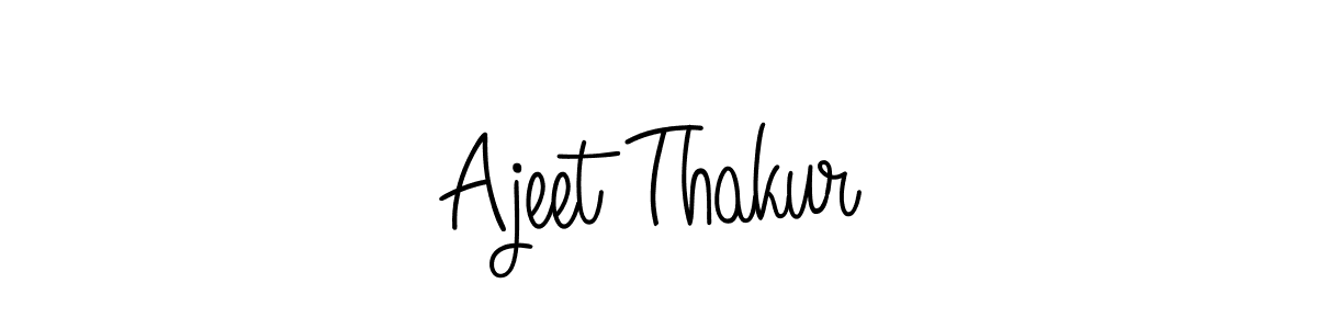 How to make Ajeet Thakur name signature. Use Angelique-Rose-font-FFP style for creating short signs online. This is the latest handwritten sign. Ajeet Thakur signature style 5 images and pictures png