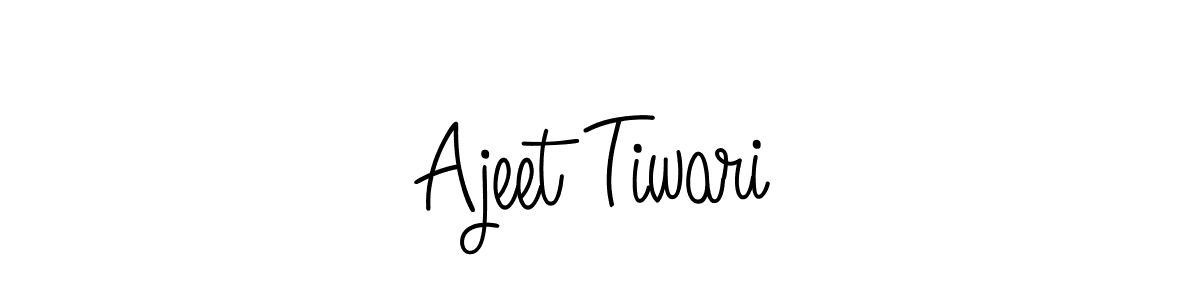 How to make Ajeet Tiwari name signature. Use Angelique-Rose-font-FFP style for creating short signs online. This is the latest handwritten sign. Ajeet Tiwari signature style 5 images and pictures png