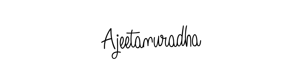 Use a signature maker to create a handwritten signature online. With this signature software, you can design (Angelique-Rose-font-FFP) your own signature for name Ajeetanuradha. Ajeetanuradha signature style 5 images and pictures png