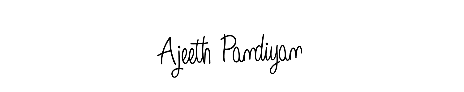 Create a beautiful signature design for name Ajeeth Pandiyan. With this signature (Angelique-Rose-font-FFP) fonts, you can make a handwritten signature for free. Ajeeth Pandiyan signature style 5 images and pictures png