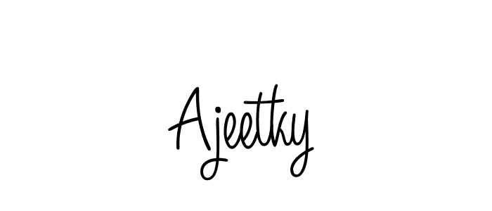 The best way (Angelique-Rose-font-FFP) to make a short signature is to pick only two or three words in your name. The name Ajeetky include a total of six letters. For converting this name. Ajeetky signature style 5 images and pictures png