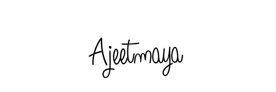 How to make Ajeetmaya name signature. Use Angelique-Rose-font-FFP style for creating short signs online. This is the latest handwritten sign. Ajeetmaya signature style 5 images and pictures png
