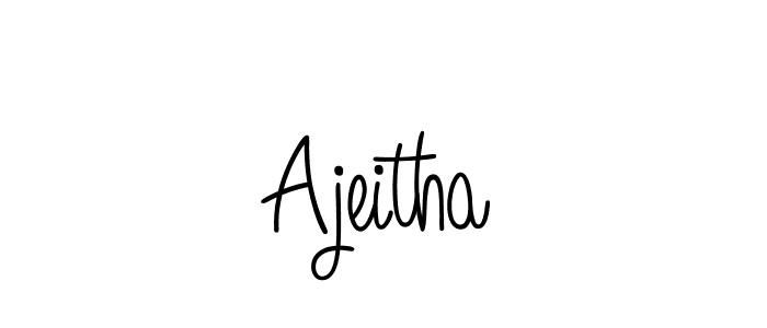 Use a signature maker to create a handwritten signature online. With this signature software, you can design (Angelique-Rose-font-FFP) your own signature for name Ajeitha. Ajeitha signature style 5 images and pictures png