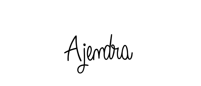 Use a signature maker to create a handwritten signature online. With this signature software, you can design (Angelique-Rose-font-FFP) your own signature for name Ajendra. Ajendra signature style 5 images and pictures png