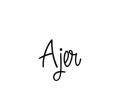 Design your own signature with our free online signature maker. With this signature software, you can create a handwritten (Angelique-Rose-font-FFP) signature for name Ajer. Ajer signature style 5 images and pictures png