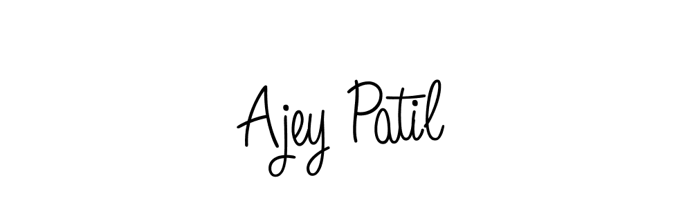 Use a signature maker to create a handwritten signature online. With this signature software, you can design (Angelique-Rose-font-FFP) your own signature for name Ajey Patil. Ajey Patil signature style 5 images and pictures png