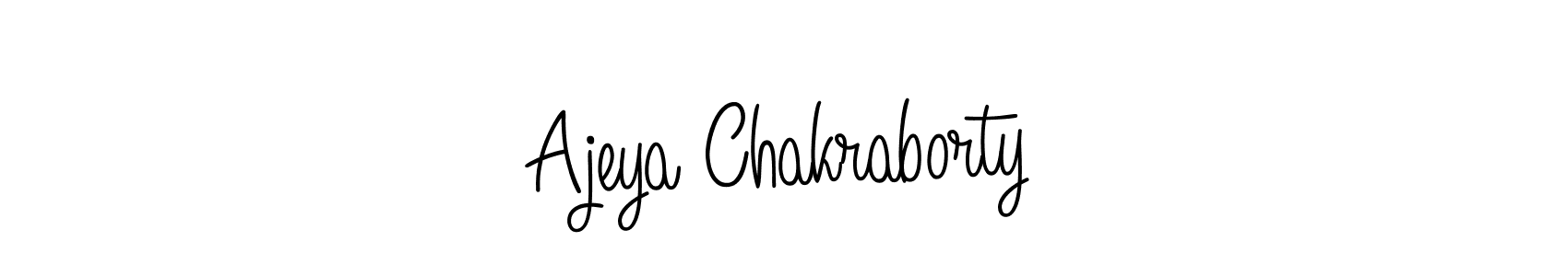 How to make Ajeya Chakraborty name signature. Use Angelique-Rose-font-FFP style for creating short signs online. This is the latest handwritten sign. Ajeya Chakraborty signature style 5 images and pictures png