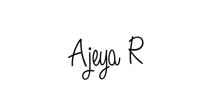 Create a beautiful signature design for name Ajeya R. With this signature (Angelique-Rose-font-FFP) fonts, you can make a handwritten signature for free. Ajeya R signature style 5 images and pictures png