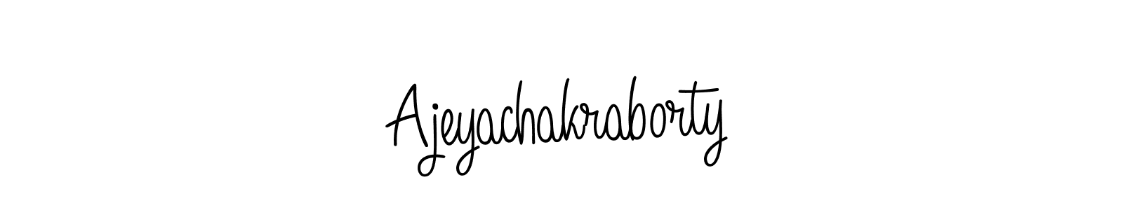 You can use this online signature creator to create a handwritten signature for the name Ajeyachakraborty. This is the best online autograph maker. Ajeyachakraborty signature style 5 images and pictures png