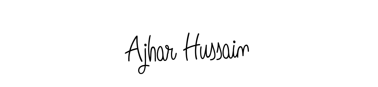 This is the best signature style for the Ajhar Hussain name. Also you like these signature font (Angelique-Rose-font-FFP). Mix name signature. Ajhar Hussain signature style 5 images and pictures png