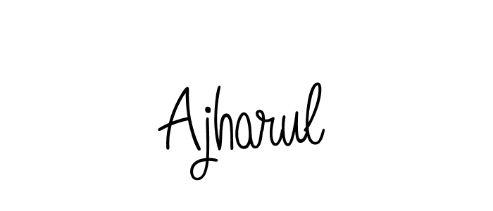How to Draw Ajharul signature style? Angelique-Rose-font-FFP is a latest design signature styles for name Ajharul. Ajharul signature style 5 images and pictures png