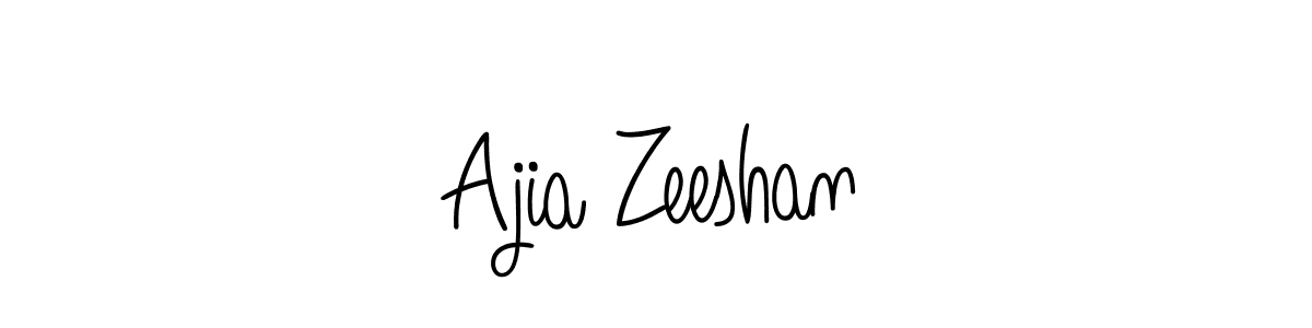 Make a beautiful signature design for name Ajia Zeeshan. With this signature (Angelique-Rose-font-FFP) style, you can create a handwritten signature for free. Ajia Zeeshan signature style 5 images and pictures png