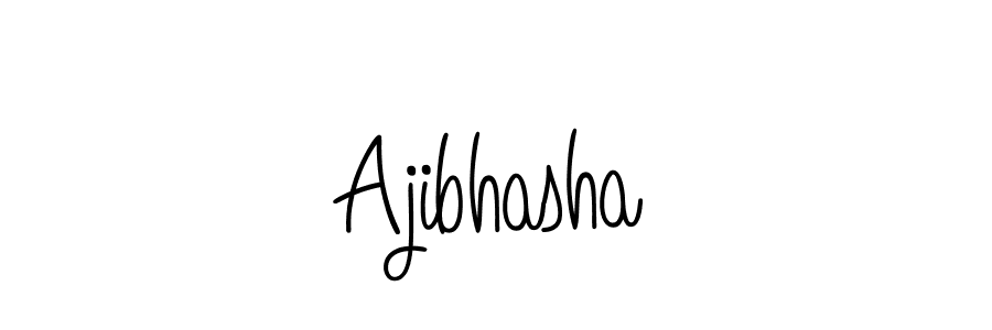 You should practise on your own different ways (Angelique-Rose-font-FFP) to write your name (Ajibhasha) in signature. don't let someone else do it for you. Ajibhasha signature style 5 images and pictures png