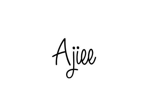 Use a signature maker to create a handwritten signature online. With this signature software, you can design (Angelique-Rose-font-FFP) your own signature for name Ajiee. Ajiee signature style 5 images and pictures png