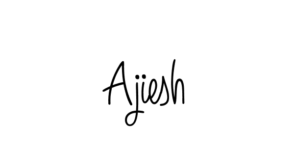 Make a beautiful signature design for name Ajiesh. With this signature (Angelique-Rose-font-FFP) style, you can create a handwritten signature for free. Ajiesh signature style 5 images and pictures png