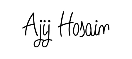 Use a signature maker to create a handwritten signature online. With this signature software, you can design (Angelique-Rose-font-FFP) your own signature for name Ajij Hosain. Ajij Hosain signature style 5 images and pictures png