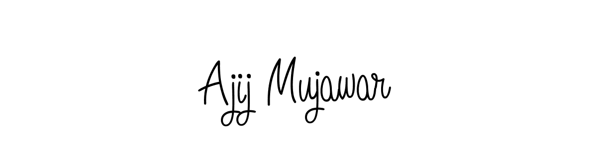 You should practise on your own different ways (Angelique-Rose-font-FFP) to write your name (Ajij Mujawar) in signature. don't let someone else do it for you. Ajij Mujawar signature style 5 images and pictures png