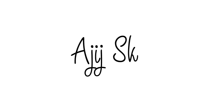 How to make Ajij Sk name signature. Use Angelique-Rose-font-FFP style for creating short signs online. This is the latest handwritten sign. Ajij Sk signature style 5 images and pictures png